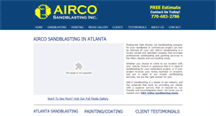 Desktop Screenshot of aircosandblasting.com